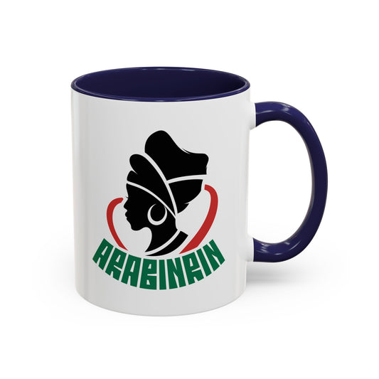 African Queen Accent Coffee Mug — 'ARABENA' Silhouette Design (11/15 oz)
