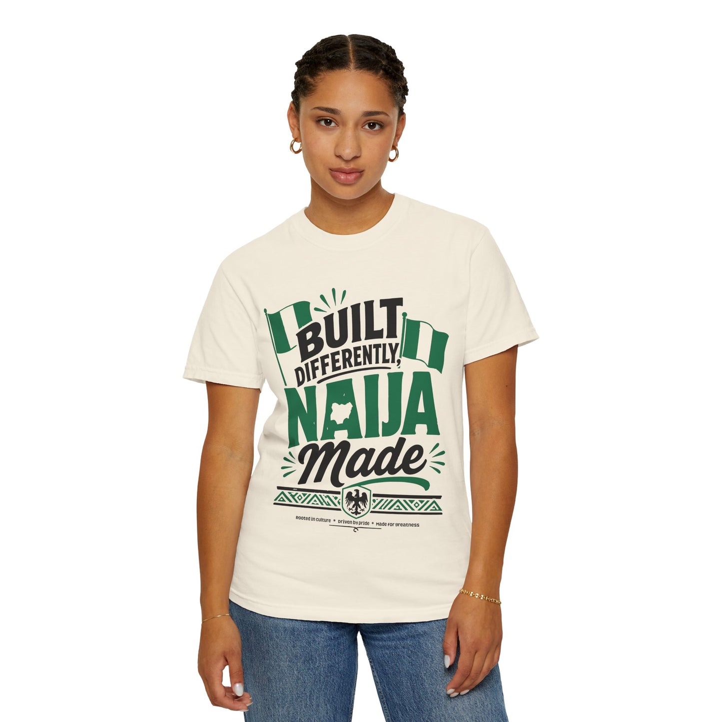 Naija Made T-Shirt — "Built Differently" Nigerian Pride Tee