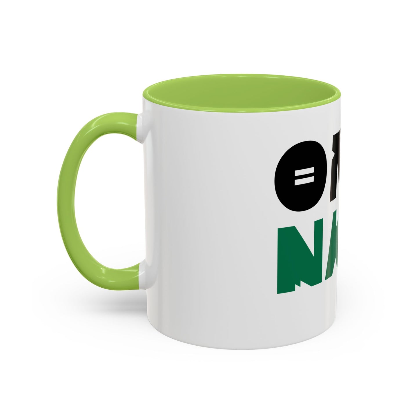 'OMO NAIJA' Accent Coffee Mug — Bold Green & Black