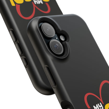 Magnetic Impact-Resistant Phone Case — “My Spec!” Heart & Rainbow Sunglasses Design