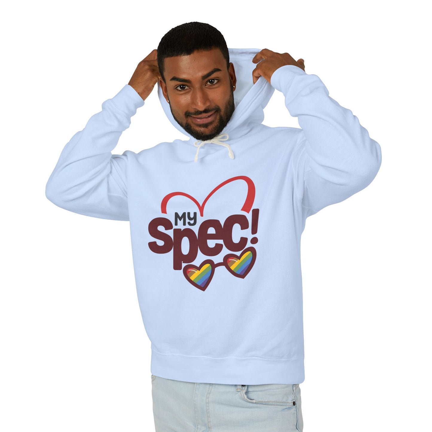 My Spec! Hoodie — Heart & Rainbow Sunglasses Sweatshirt