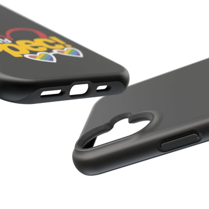 Magnetic Impact-Resistant Phone Case — “My Spec!” Heart & Rainbow Sunglasses Design