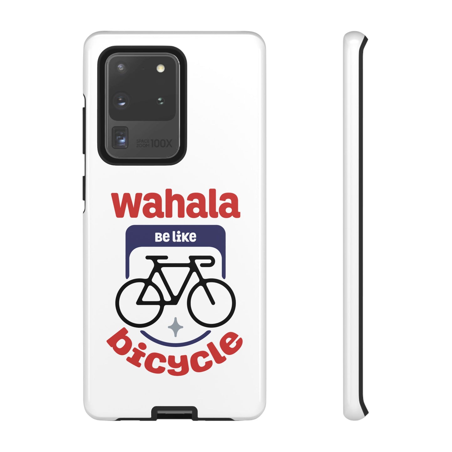 Phone Case | Wahala Be Like Bicycle Tough Cases | Gift for Cyclists | Funny Phone Cover | Trendy Cycling Accessories