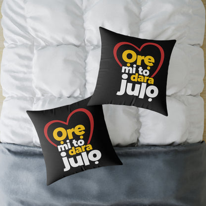 Pillow - "Ore mi to dara julio" Heart Graphic Decorative Throw Pillow