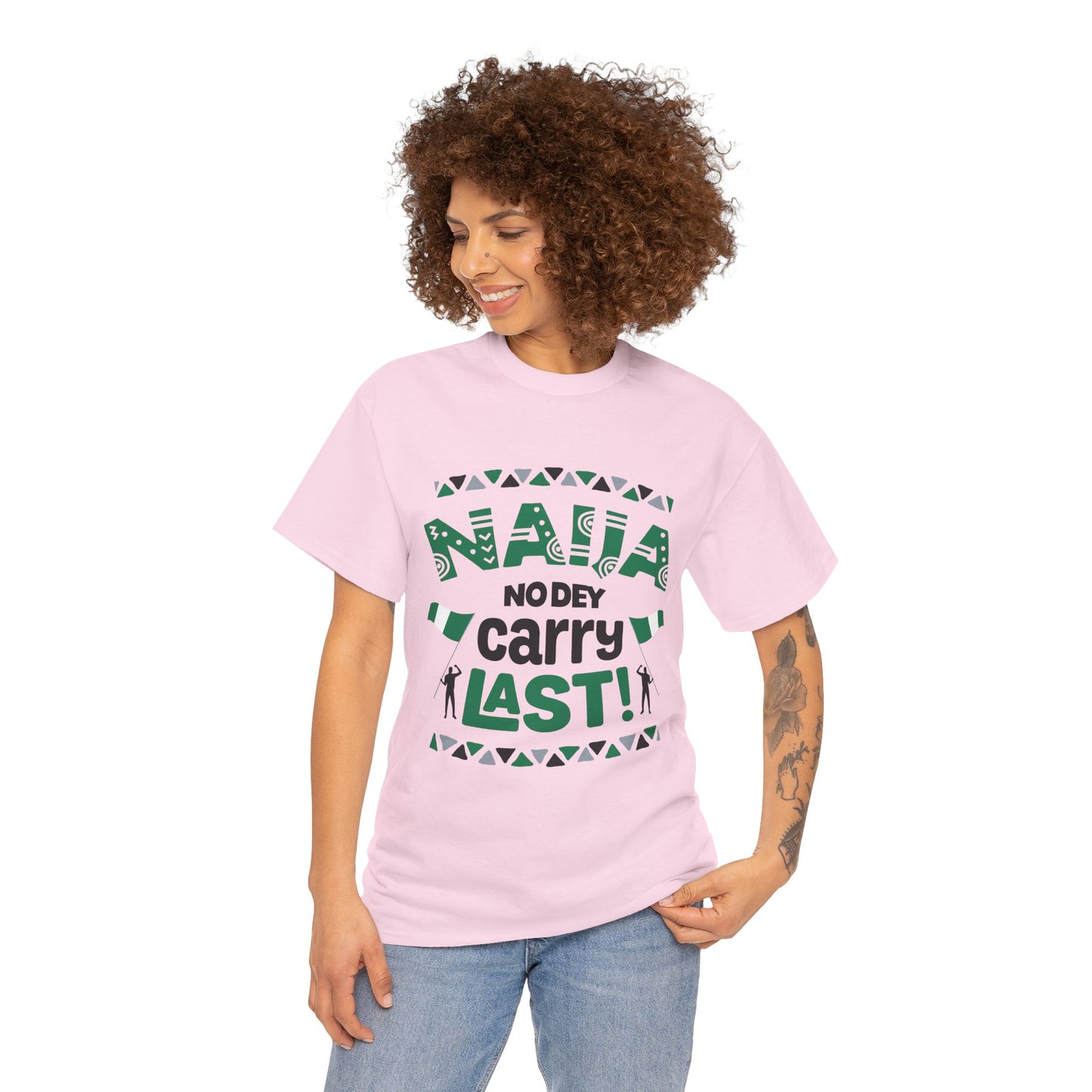Nigerian Pride Unisex Heavy Cotton Tee, Fun Statement T-Shirt, Perfect for Casual Wear, Cultural Celebrations, Gift for Friends