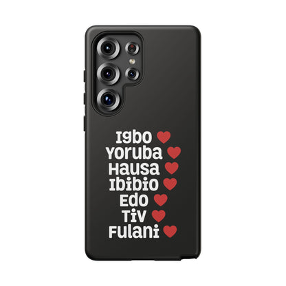 Phone Case — Nigerian Ethnic Pride Design (Igbo, Yoruba, Hausa, Ibibio, Edo, Tiv, Fulani)