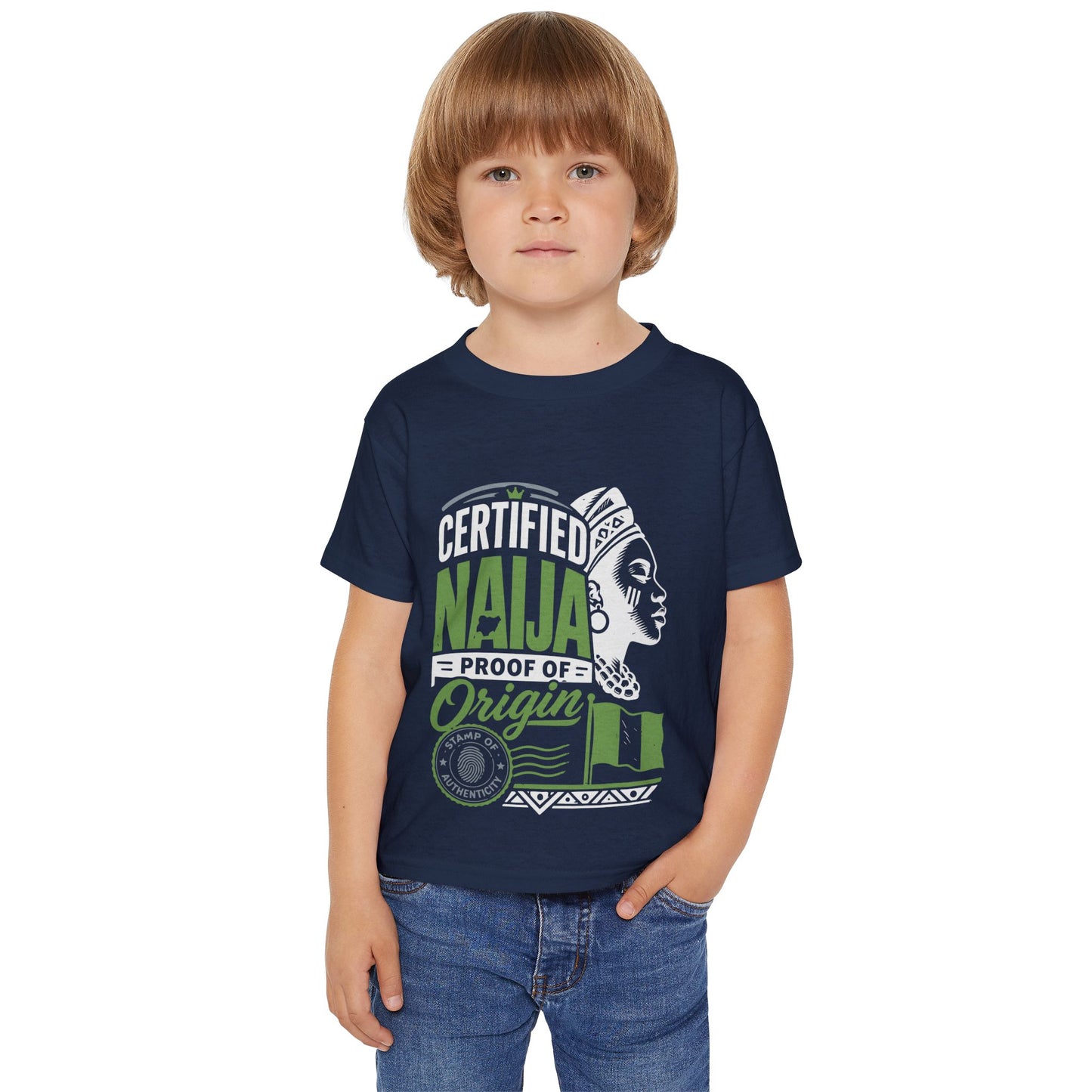 Certified Naija Toddler T-Shirt — Proof of Origin Nigerian Pride Baby Tee