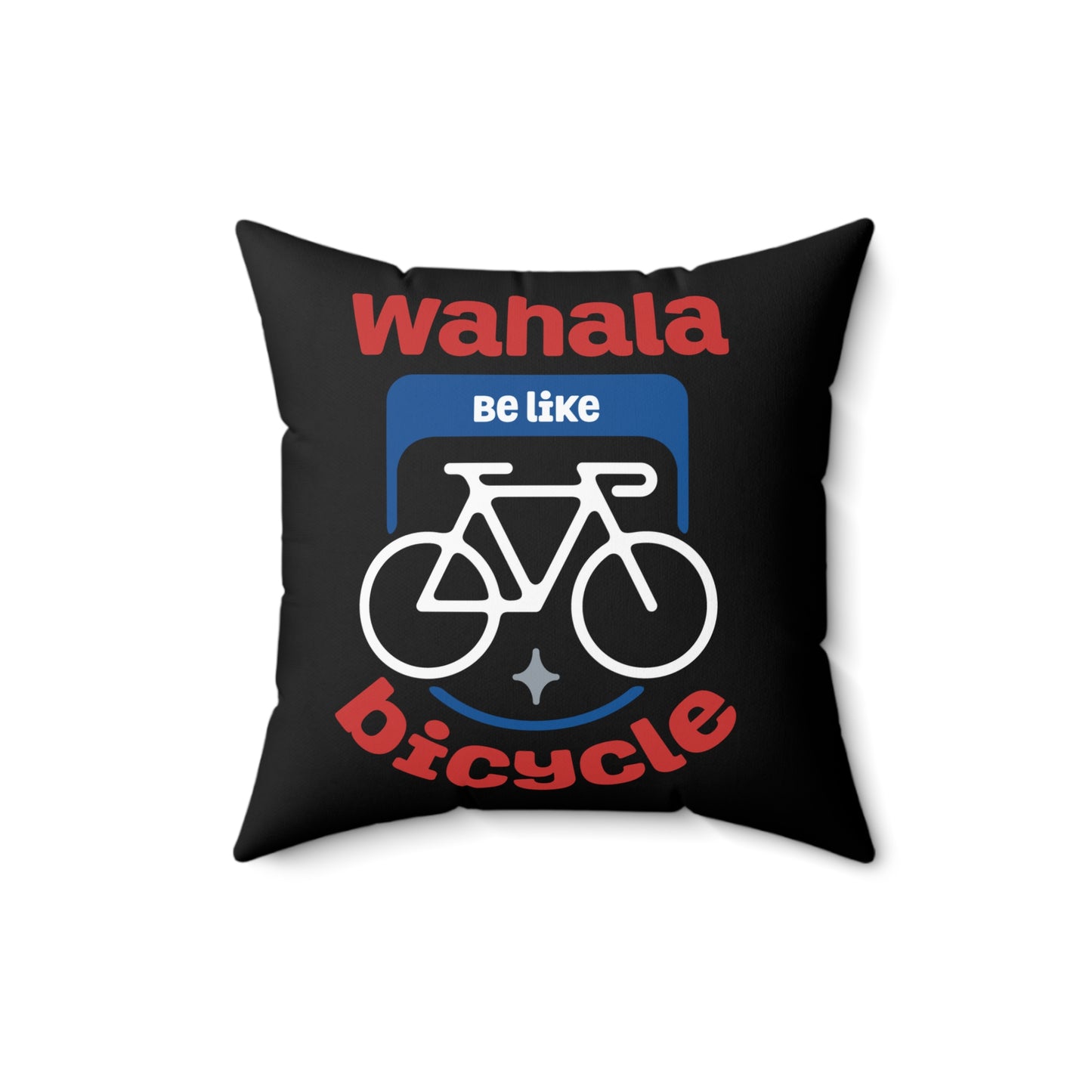 Naija Humur Spun Polyester Square Pillow - Perfect for Cyclists, Home Decor, Gift for Bikers, Couch Cushion, Bicycle Enthusiast