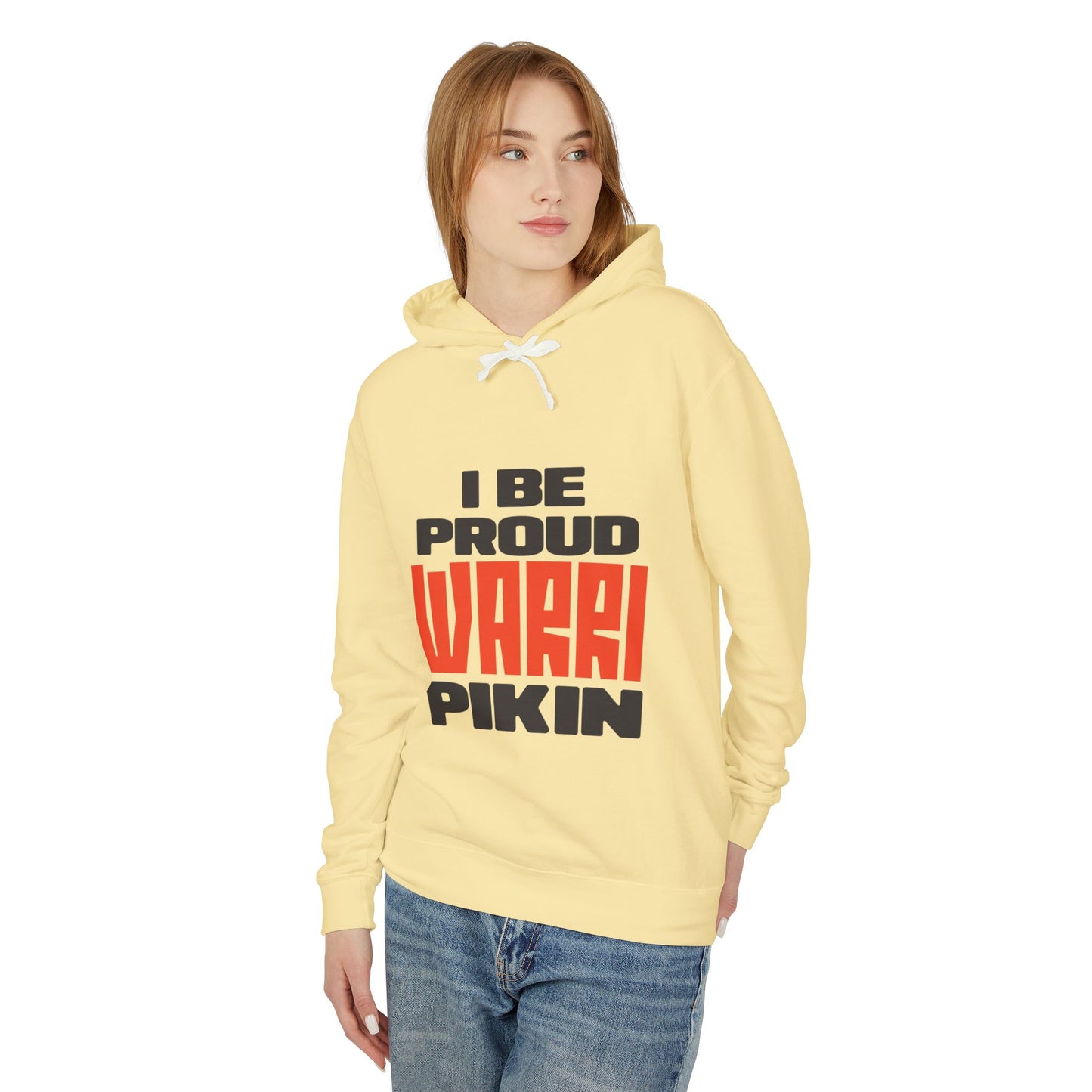 I Be Proud Warri Pikin Hoodie — Afro-Caribbean Pride Lightweight Hooded Sweatshirt