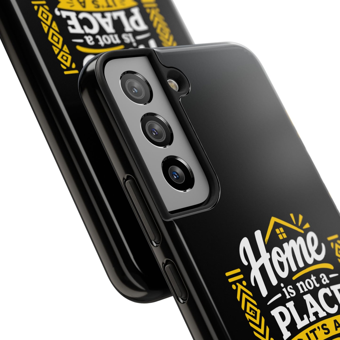 Phone Case — "Home Is Not a Place, It's a People" Black Tough Protective Cover
