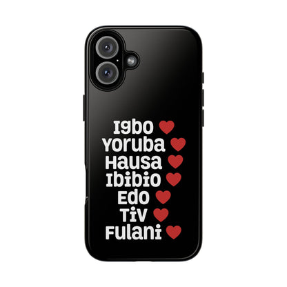 Phone Case — Nigerian Ethnic Pride Design (Igbo, Yoruba, Hausa, Ibibio, Edo, Tiv, Fulani)