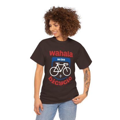 Wahala be like Bicycle Unisex Heavy Cotton Tee, Perfect Gift for Cyclists, Casual Wear, Bike Enthusiasts, Fun Statement Shirt