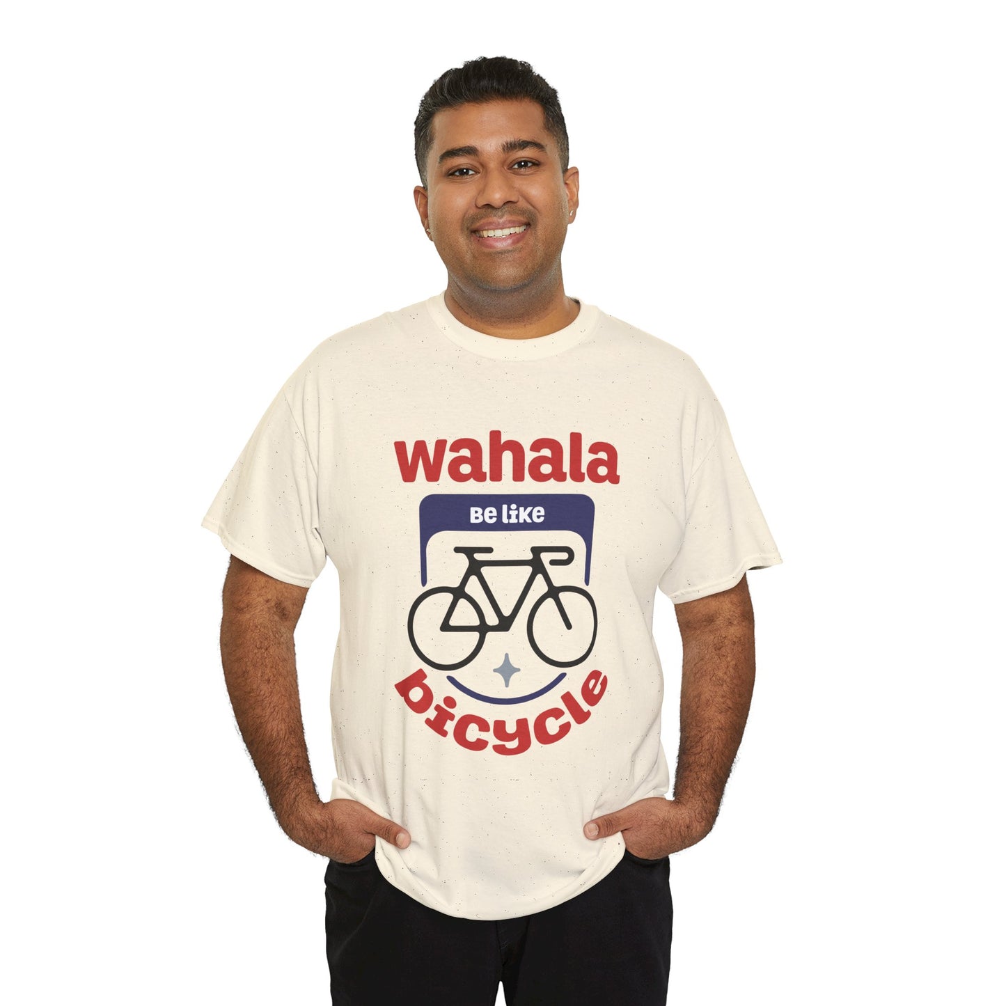 Wahala be like Bicycle Unisex Heavy Cotton Tee, Perfect Gift for Cyclists, Casual Wear, Bike Enthusiasts, Fun Statement Shirt