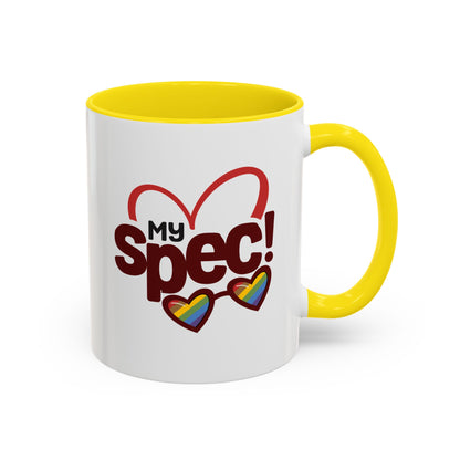 My Spec! Coffee Mug — Pride Heart & Rainbow Glasses Accent Mug