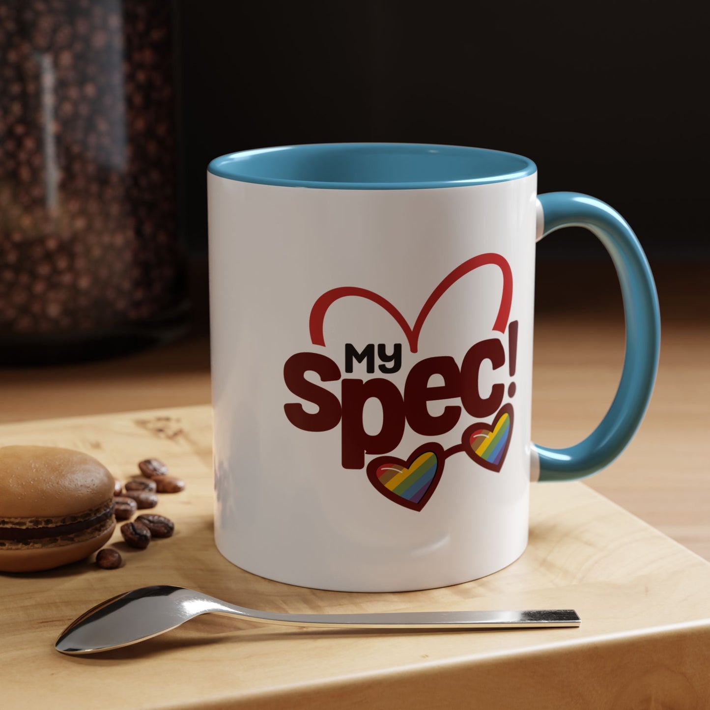 My Spec! Coffee Mug — Pride Heart & Rainbow Glasses Accent Mug