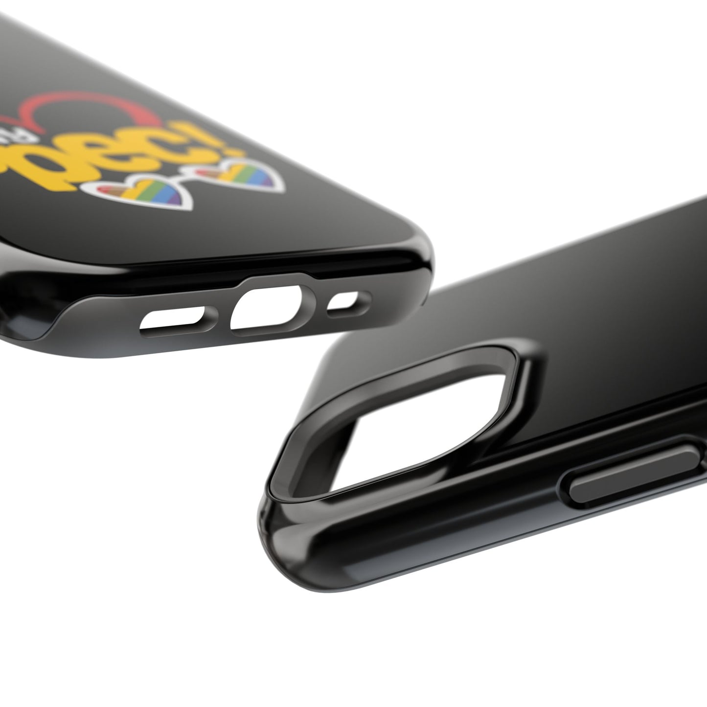 Magnetic Impact-Resistant Phone Case — “My Spec!” Heart & Rainbow Sunglasses Design