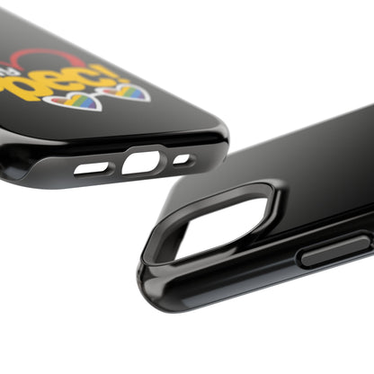 Magnetic Impact-Resistant Phone Case — “My Spec!” Heart & Rainbow Sunglasses Design