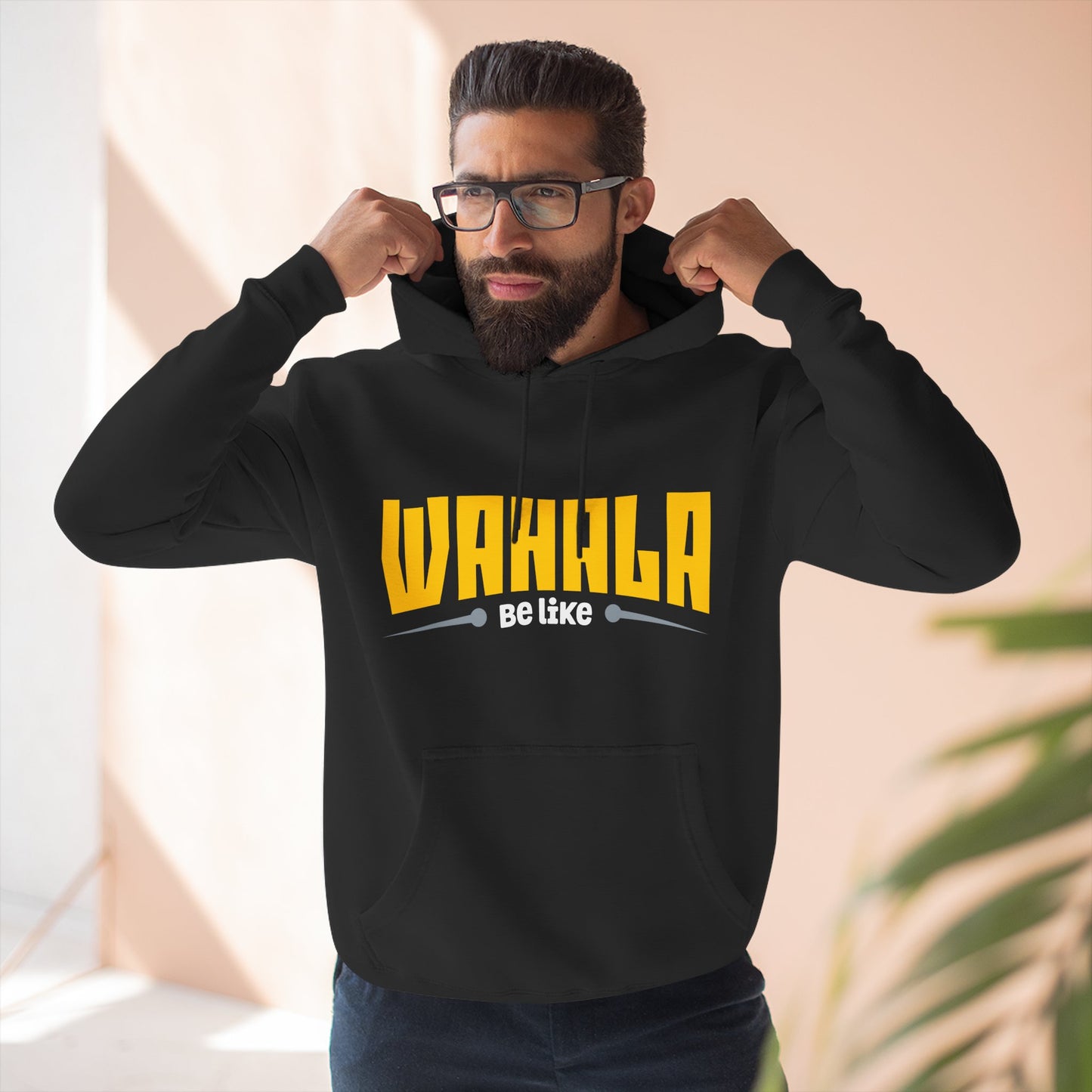 Wahalla be like Bicycle Fleece Hoodie | Great for Cyclists, Casual Wear, Gifts, Fall Fashion, Bike Festivals