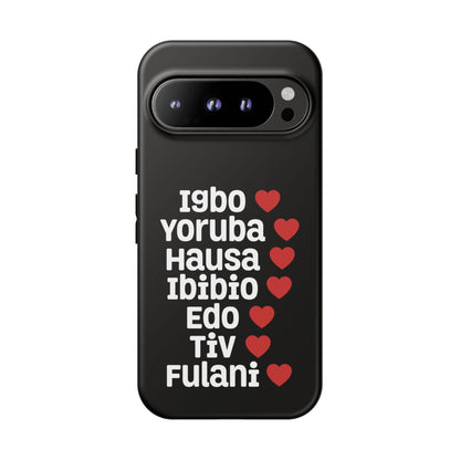 Phone Case — Nigerian Ethnic Pride Design (Igbo, Yoruba, Hausa, Ibibio, Edo, Tiv, Fulani)