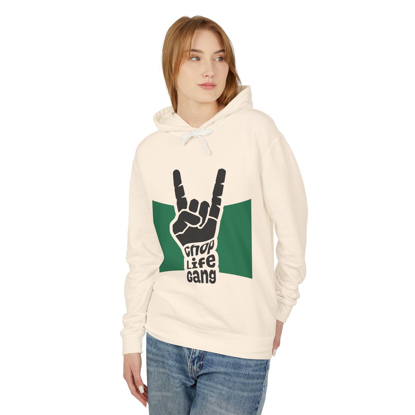 Hoodie — 'Chop Life Gang' Rock Hand Graphic Lightweight Hooded Sweatshirt