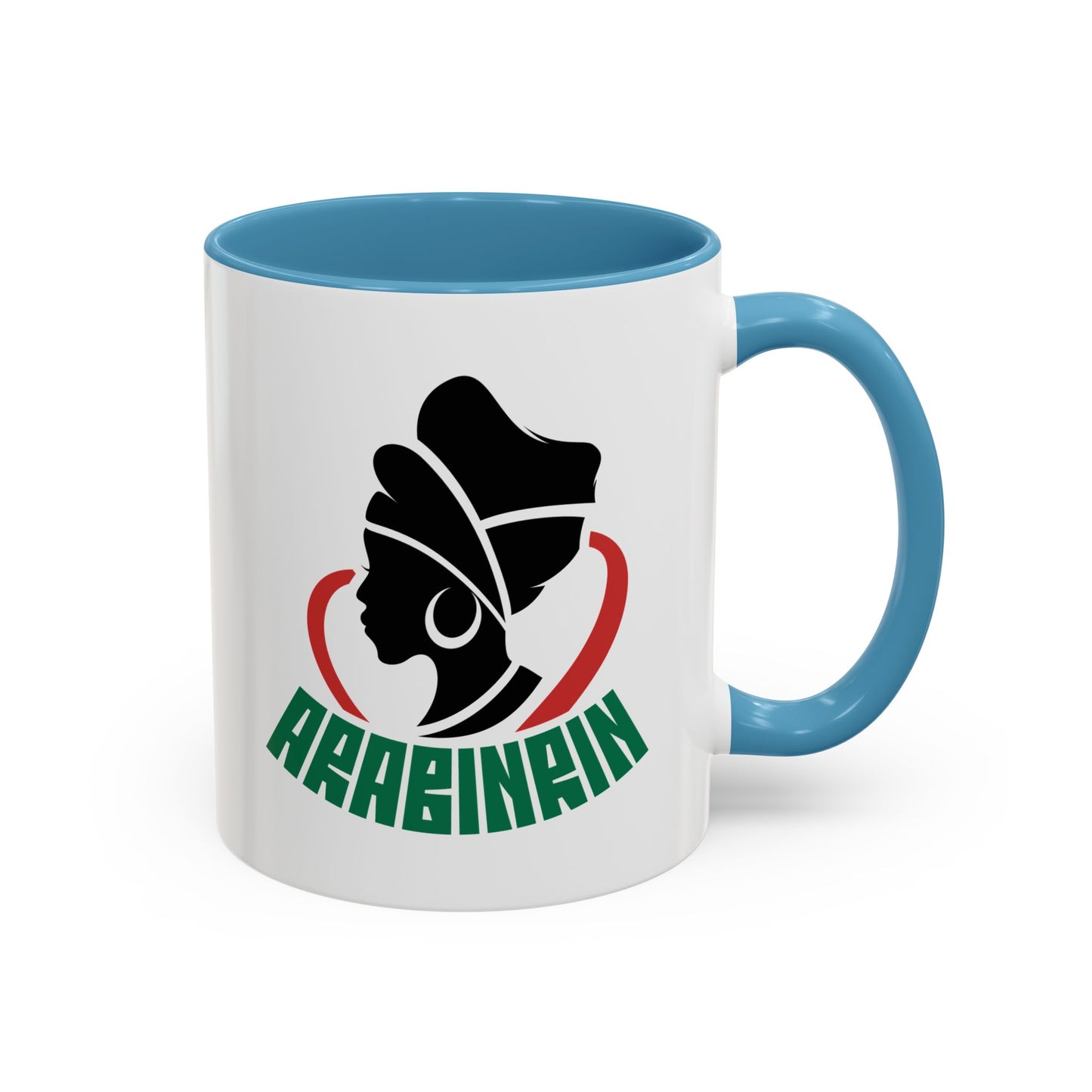 African Queen Accent Coffee Mug — 'ARABENA' Silhouette Design (11/15 oz)
