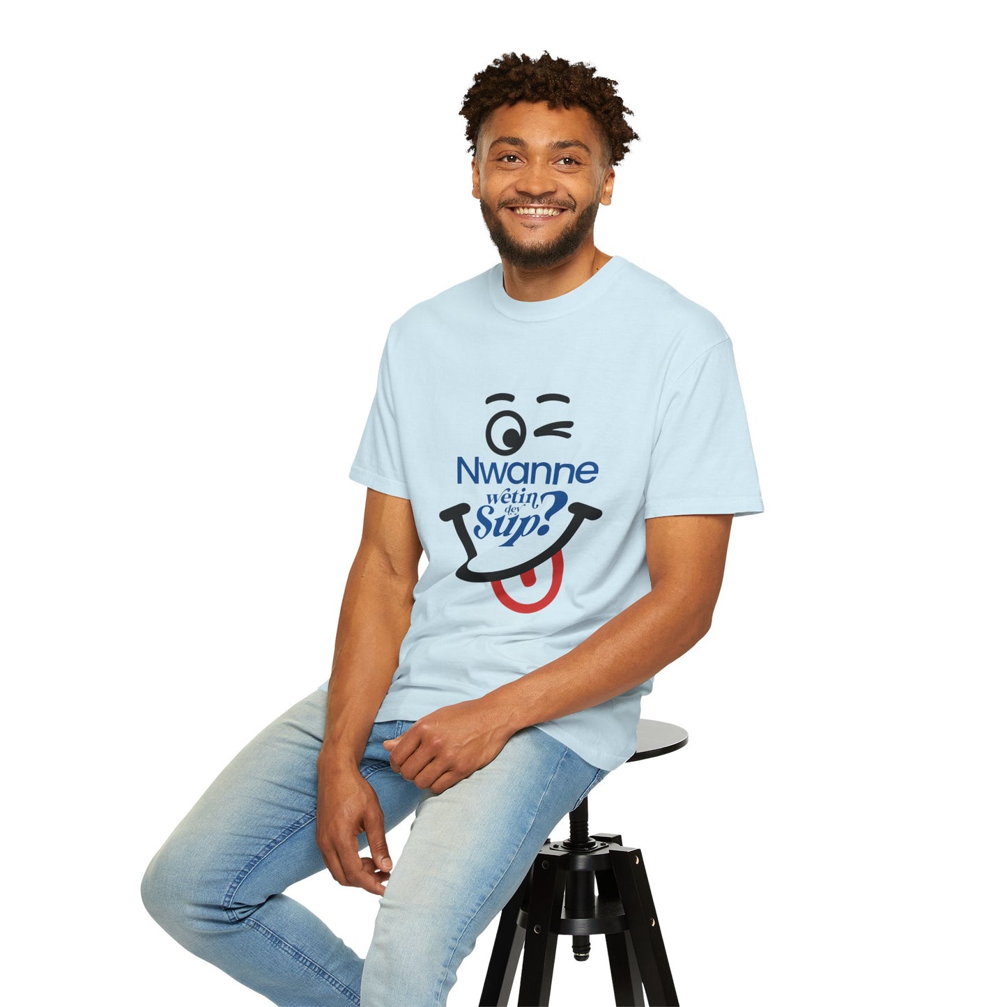 Nwanne Wetin dey Sup? Smiley Graphic T-Shirt
