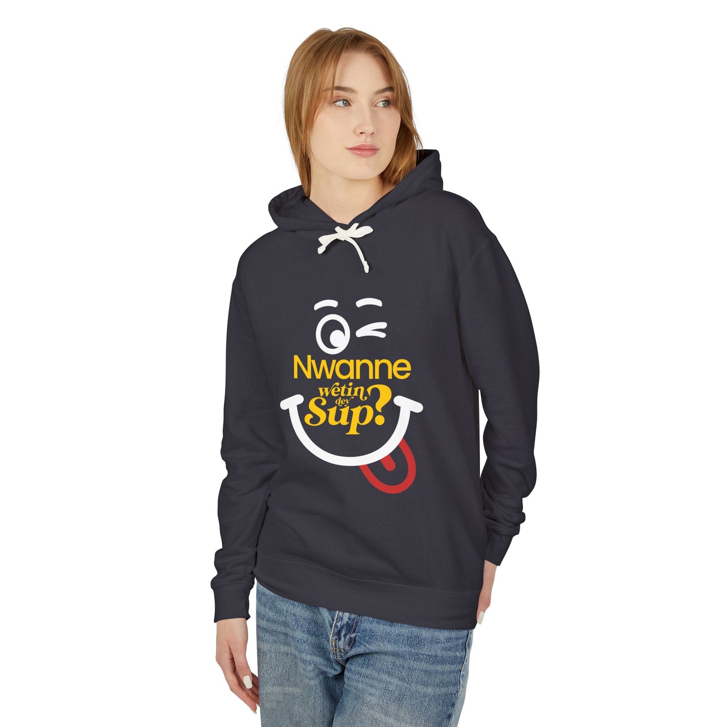 Nwanne Wetin Dey Sup? Hoodie – Playful Nigerian Pidgin Smile Sweatshirt