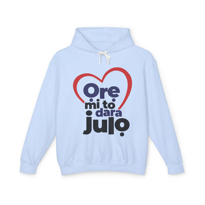 Hoodie - "Ore mi to dara julo" Heart Graphic Lightweight Pullover