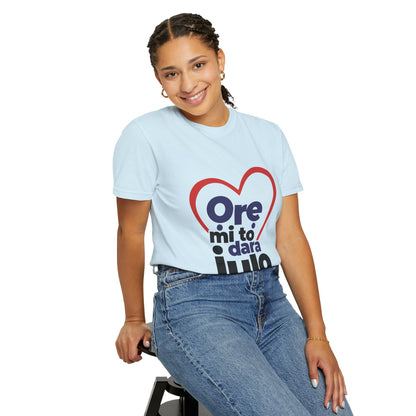 T-Shirt — "Ore mi to dara julo" Heart Graphic