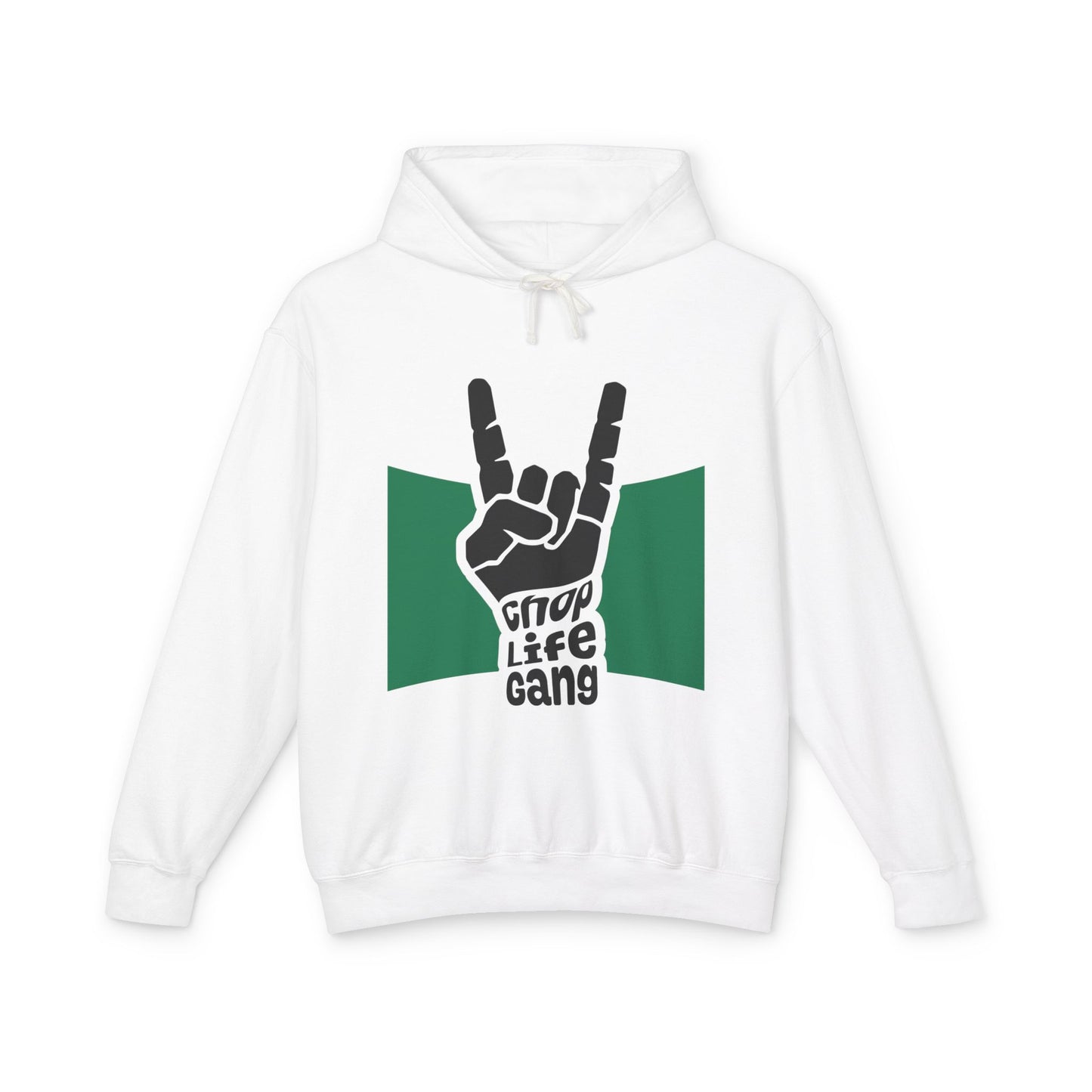 Hoodie — 'Chop Life Gang' Rock Hand Graphic Lightweight Hooded Sweatshirt