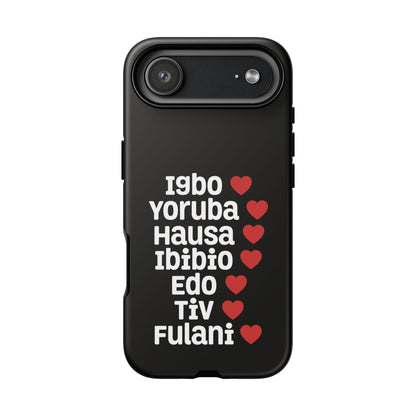 Phone Case — Nigerian Ethnic Pride Design (Igbo, Yoruba, Hausa, Ibibio, Edo, Tiv, Fulani)