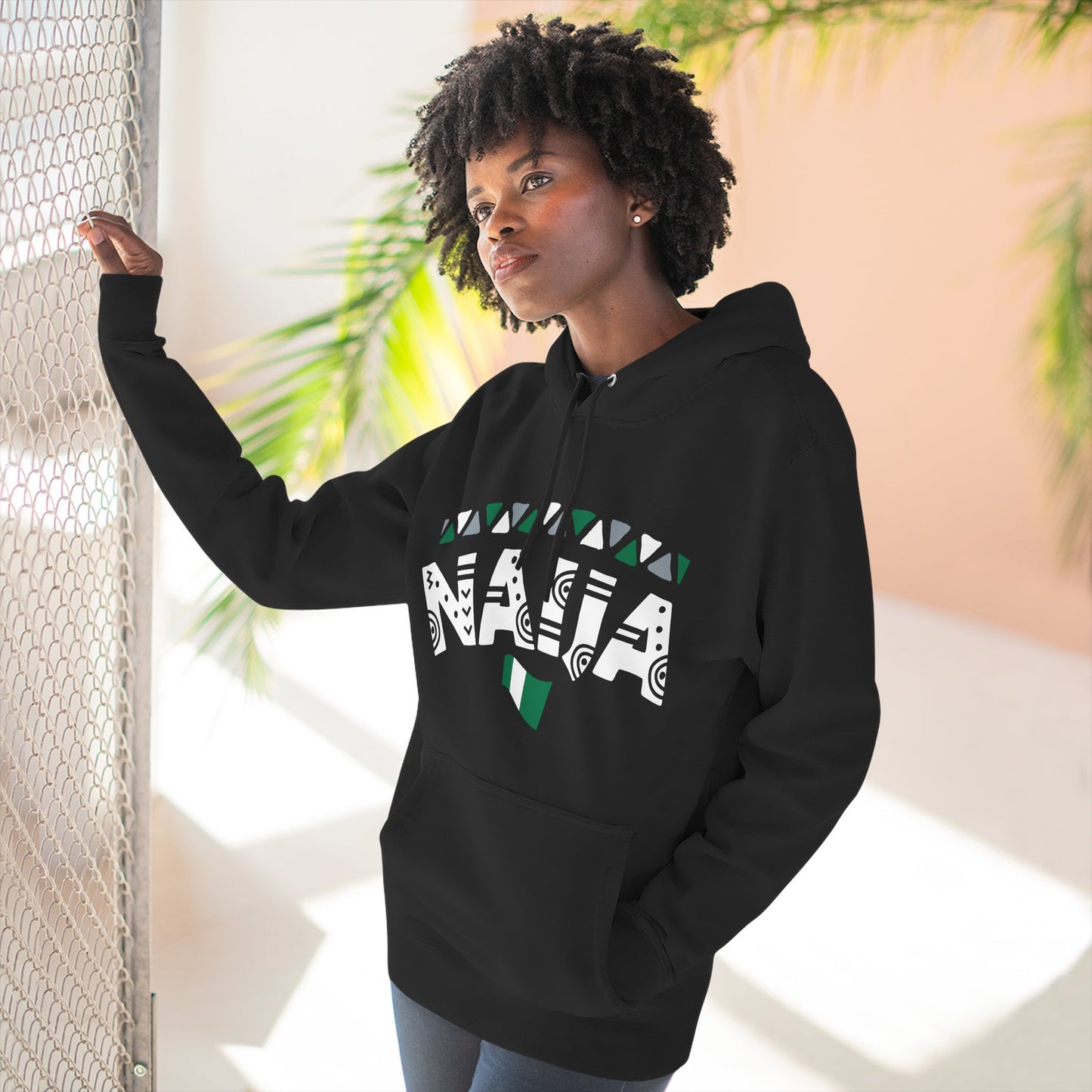 Nigeria Pride Fleece Hoodie - Celebrate Culture, Casual Style, Unisex Gift, Festivals, Comfortable Wear