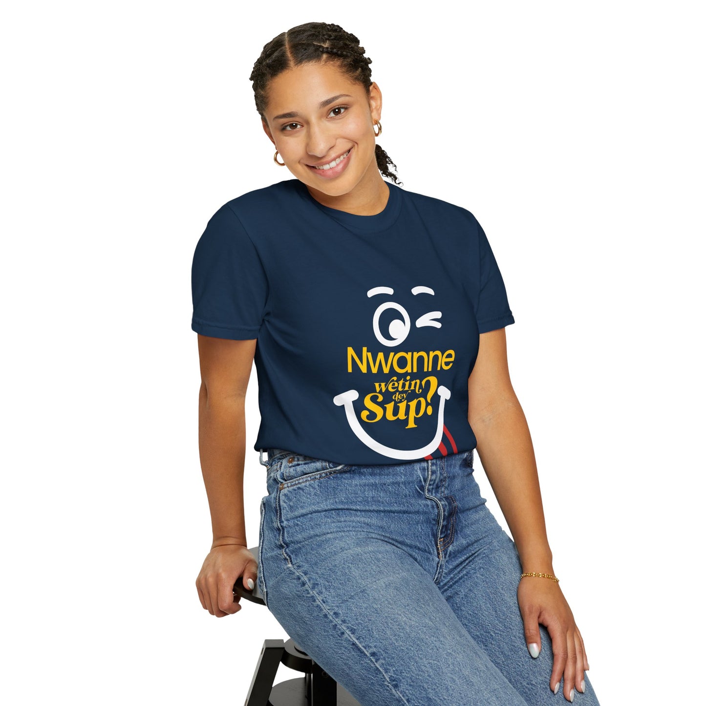 Nwanne Wetin dey Sup? Smiley Graphic T-Shirt
