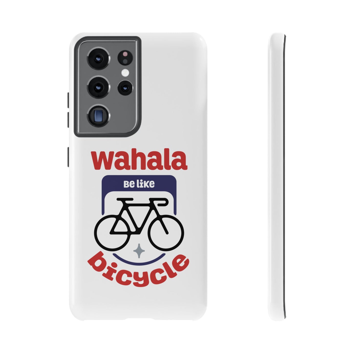 Phone Case | Wahala Be Like Bicycle Tough Cases | Gift for Cyclists | Funny Phone Cover | Trendy Cycling Accessories