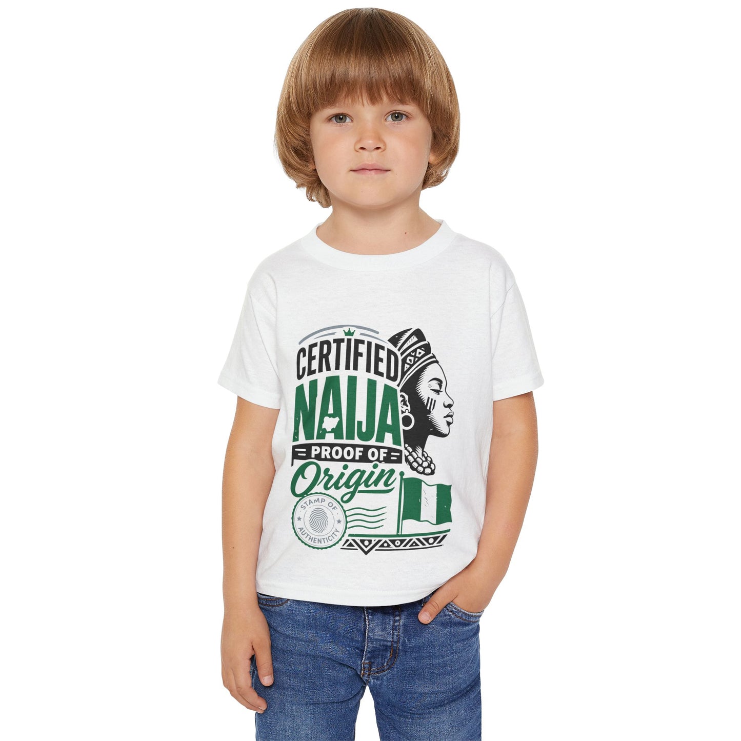 Certified Naija Toddler T-Shirt — Proof of Origin Nigerian Pride Baby Tee