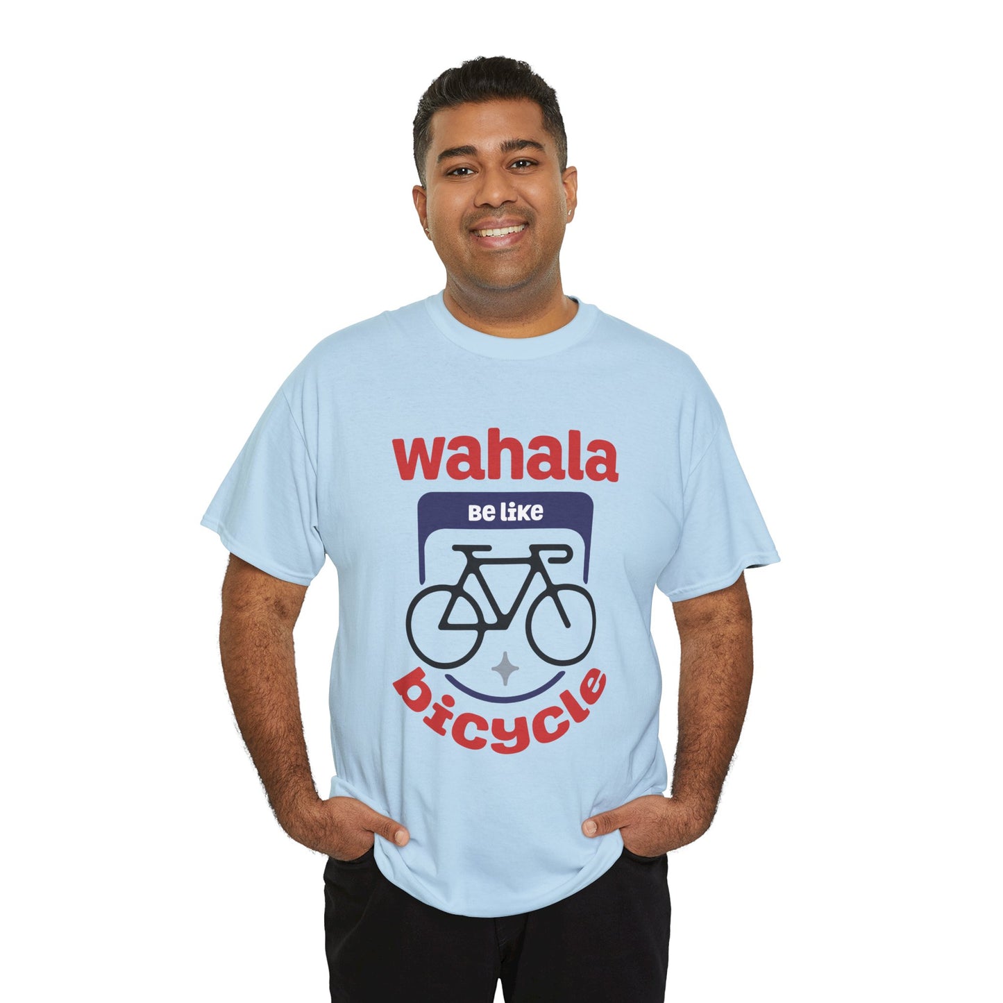 Wahala be like Bicycle Unisex Heavy Cotton Tee, Perfect Gift for Cyclists, Casual Wear, Bike Enthusiasts, Fun Statement Shirt