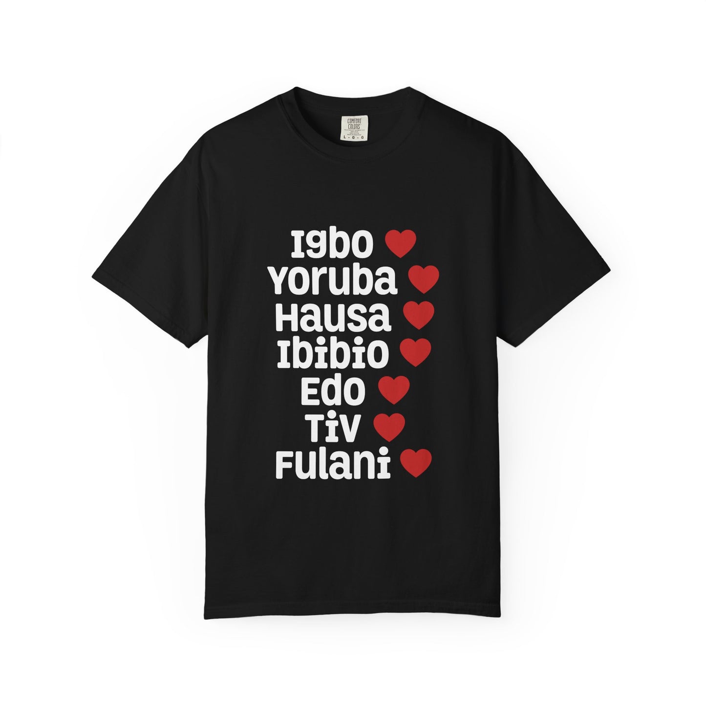 T-Shirt — Nigerian Ethnic Pride Tee (Igbo, Yoruba, Hausa, Ibibio, Edo, Tiv, Fulani)