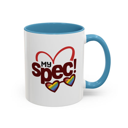My Spec! Coffee Mug — Pride Heart & Rainbow Glasses Accent Mug