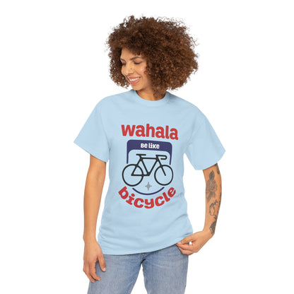 Wahala be like Bicycle Unisex Heavy Cotton Tee, Perfect Gift for Cyclists, Casual Wear, Bike Enthusiasts, Fun Statement Shirt