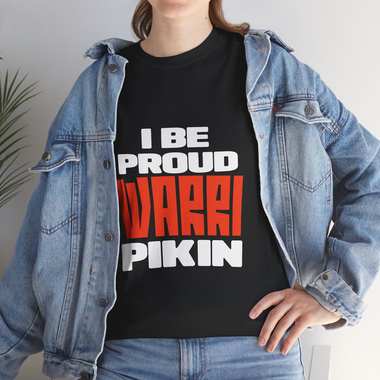 ''I be proud warri pikin'' Unisex Heavy Cotton Tee