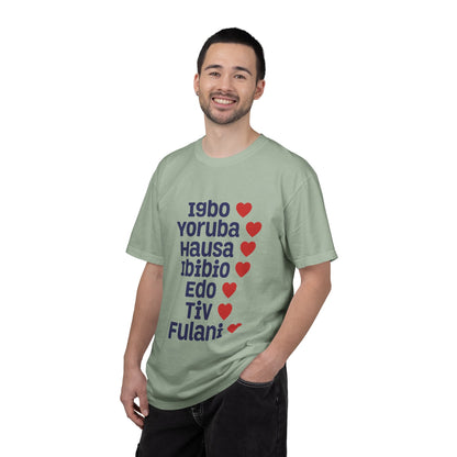 T-Shirt — Nigerian Ethnic Pride Tee (Igbo, Yoruba, Hausa, Ibibio, Edo, Tiv, Fulani)