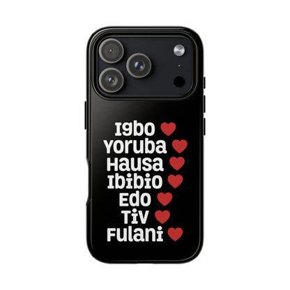 Phone Case — Nigerian Ethnic Pride Design (Igbo, Yoruba, Hausa, Ibibio, Edo, Tiv, Fulani)