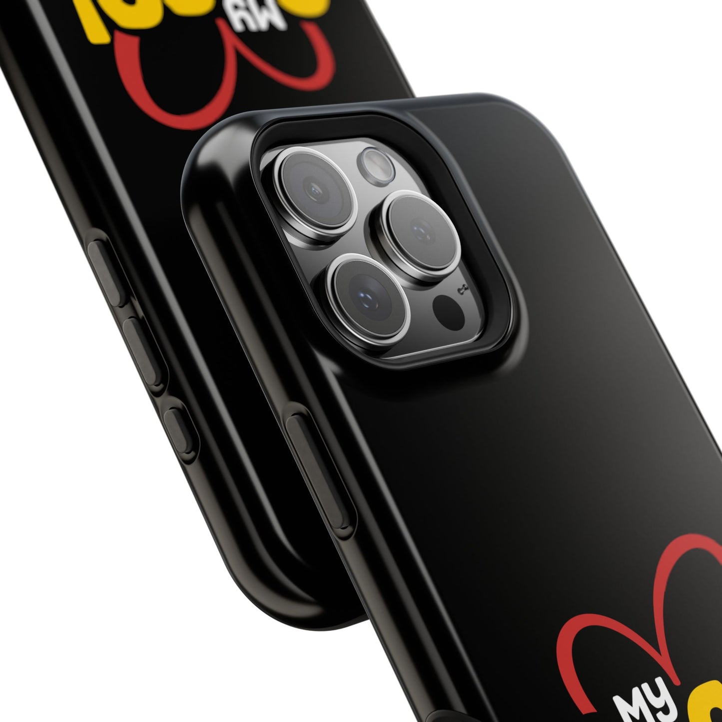 Magnetic Impact-Resistant Phone Case — “My Spec!” Heart & Rainbow Sunglasses Design