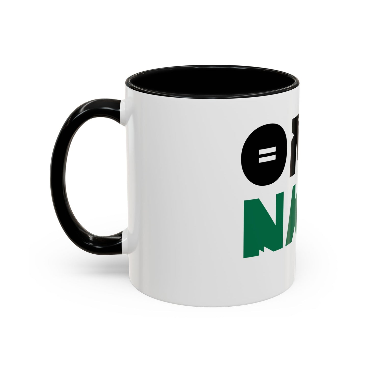 'OMO NAIJA' Accent Coffee Mug — Bold Green & Black