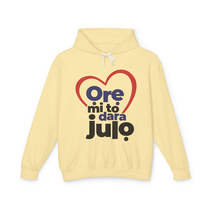 Hoodie - "Ore mi to dara julo" Heart Graphic Lightweight Pullover
