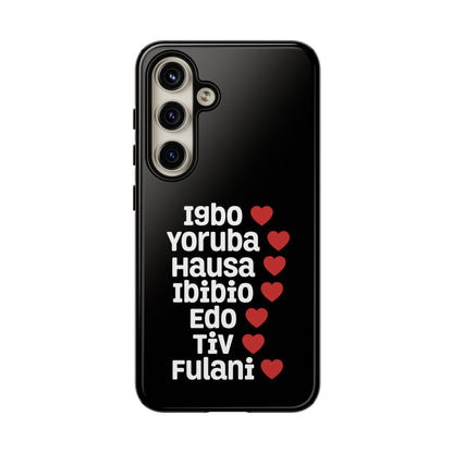 Phone Case — Nigerian Ethnic Pride Design (Igbo, Yoruba, Hausa, Ibibio, Edo, Tiv, Fulani)