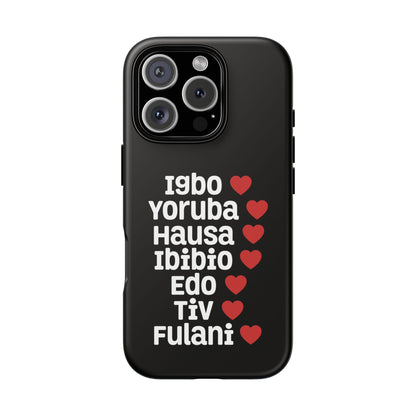 Phone Case — Nigerian Ethnic Pride Design (Igbo, Yoruba, Hausa, Ibibio, Edo, Tiv, Fulani)