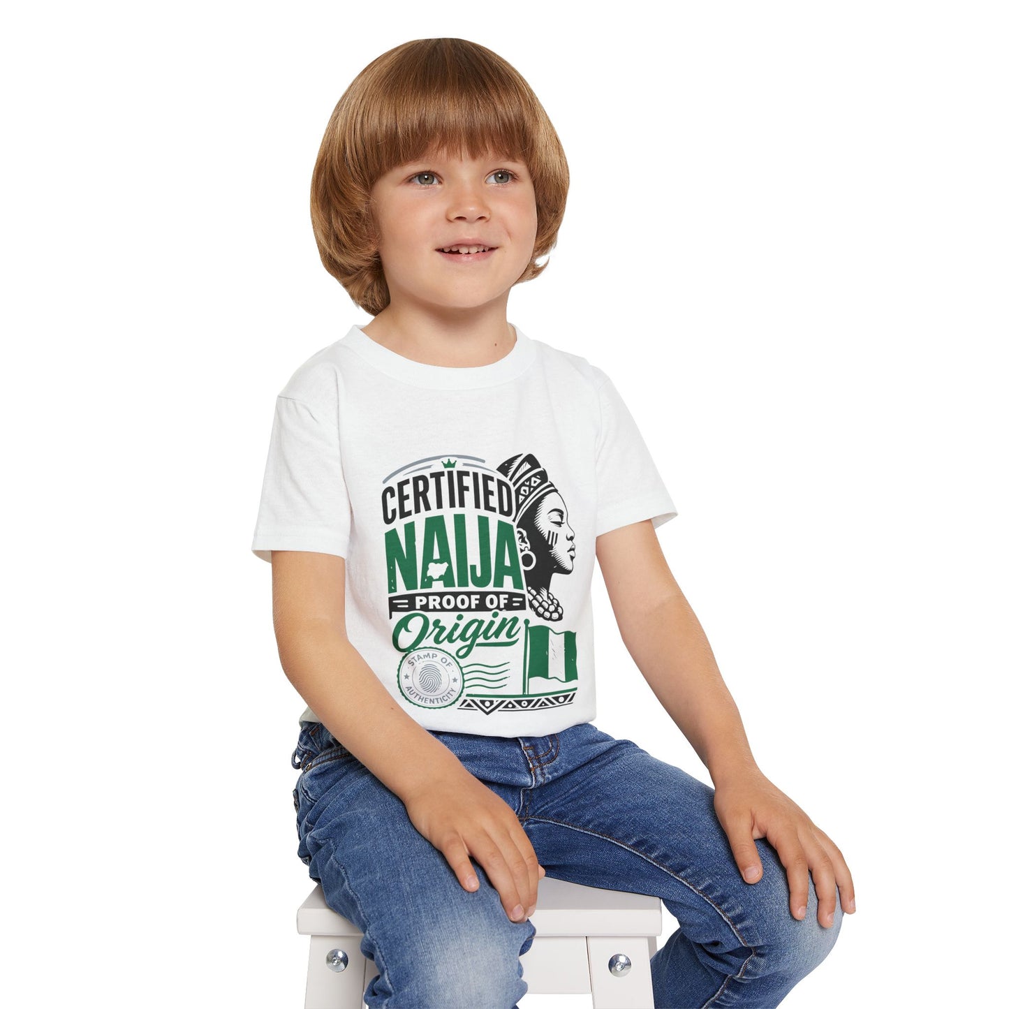 Certified Naija Toddler T-Shirt — Proof of Origin Nigerian Pride Baby Tee
