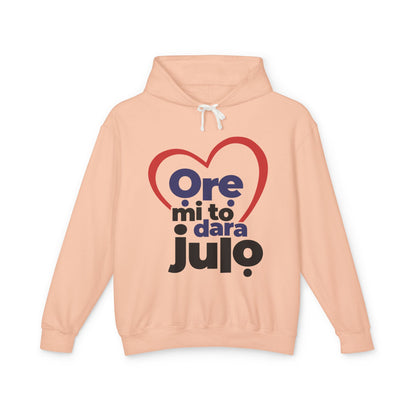 Hoodie - "Ore mi to dara julo" Heart Graphic Lightweight Pullover
