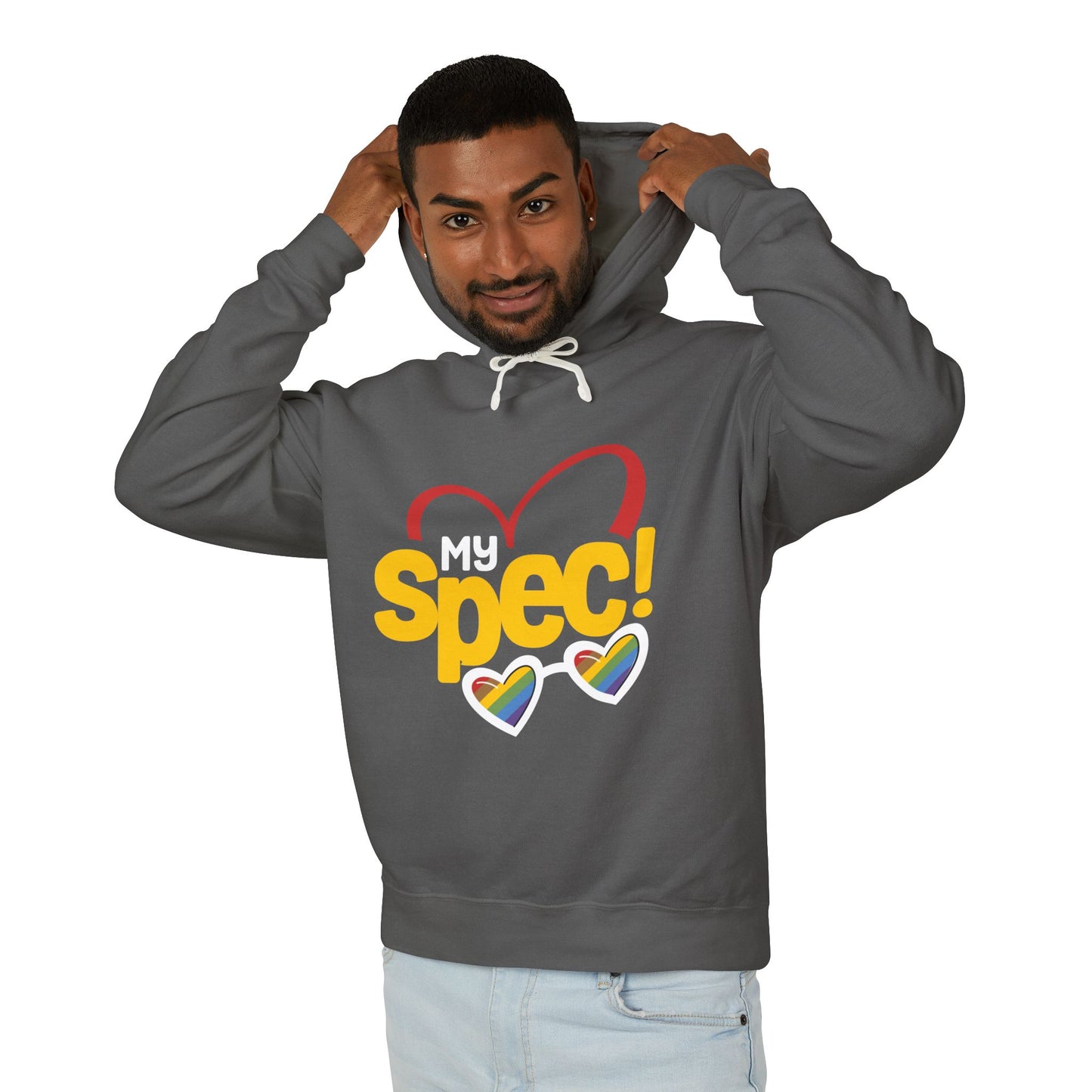 My Spec! Hoodie — Heart & Rainbow Sunglasses Sweatshirt